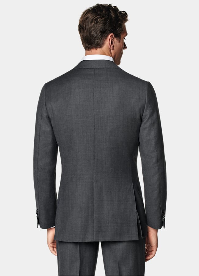 SUITSUPPLY All season Reine S130er Schurwolle von Reda, Italien  Havana Anzug dunkelgrau Tailored Fit