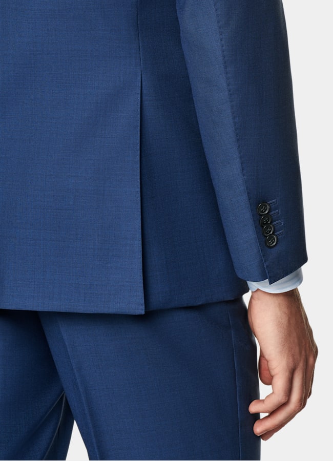 SUITSUPPLY All season Reine Schurwolle S110's von Vitale Barberis Canonico, Italien Havana Anzug mittelblau Tailored Fit