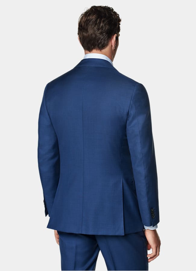 SUITSUPPLY All season Reine Schurwolle S110's von Vitale Barberis Canonico, Italien Havana Anzug mittelblau Tailored Fit