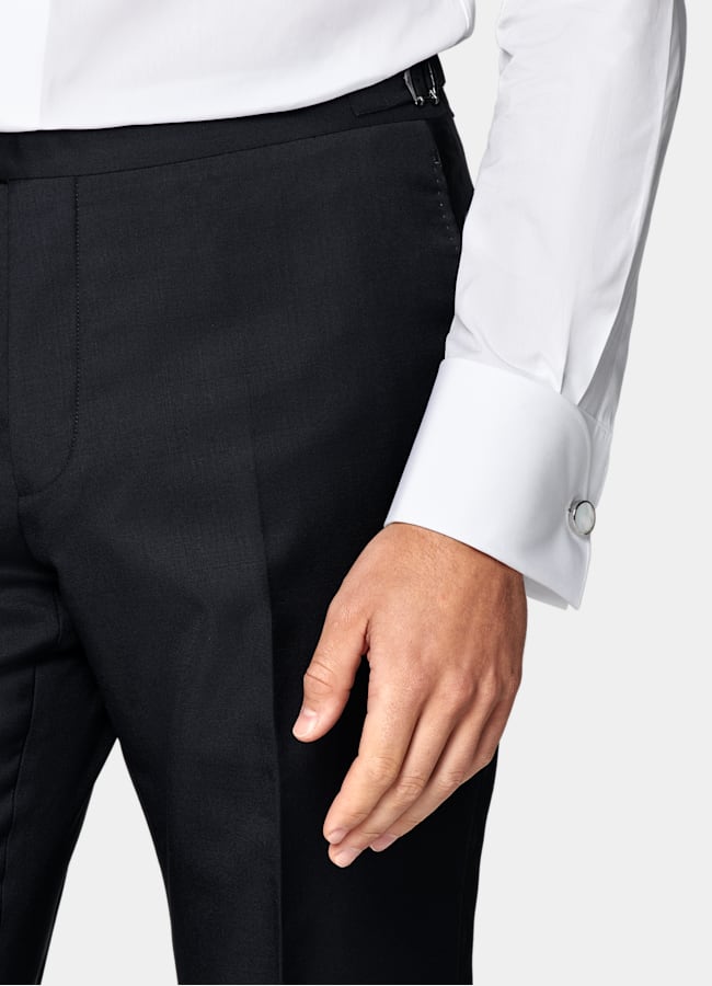 SUITSUPPLY All Season Pure S110's Wool by Vitale Barberis Canonico, Italy  Navy Tailored Fit Lazio Tuxedo