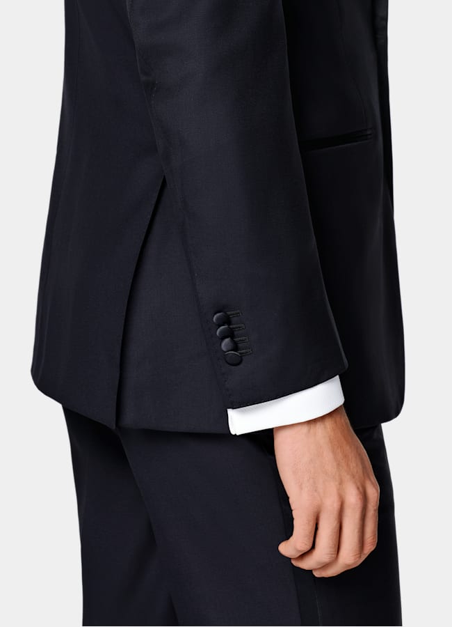 SUITSUPPLY All Season Pure S110's Wool by Vitale Barberis Canonico, Italy Navy Tailored Fit Havana Tuxedo