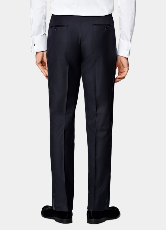 SUITSUPPLY All Season Pure S110's Wool by Vitale Barberis Canonico, Italy Navy Tailored Fit Havana Tuxedo