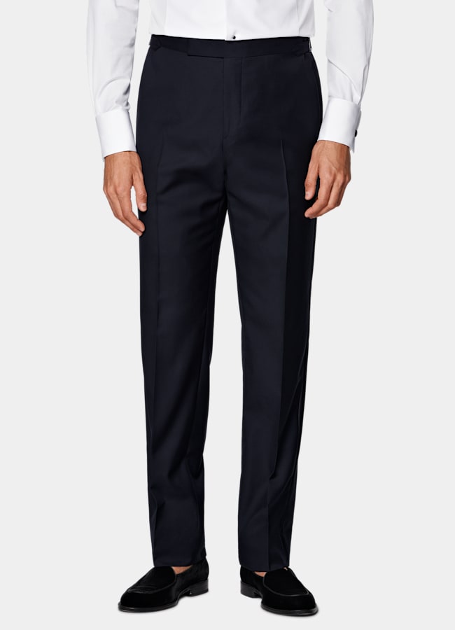 SUITSUPPLY All Season Pure S110's Wool by Vitale Barberis Canonico, Italy Navy Tailored Fit Havana Tuxedo