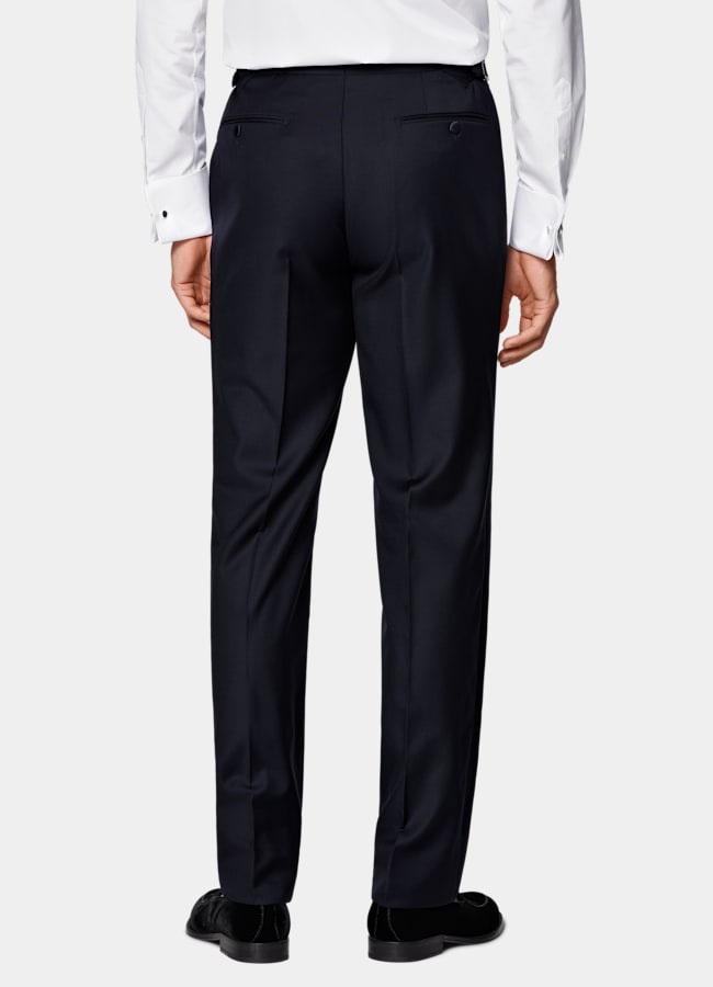 SUITSUPPLY All Season Pure S110's Wool by Vitale Barberis Canonico, Italy Navy Tailored Fit Havana Tuxedo