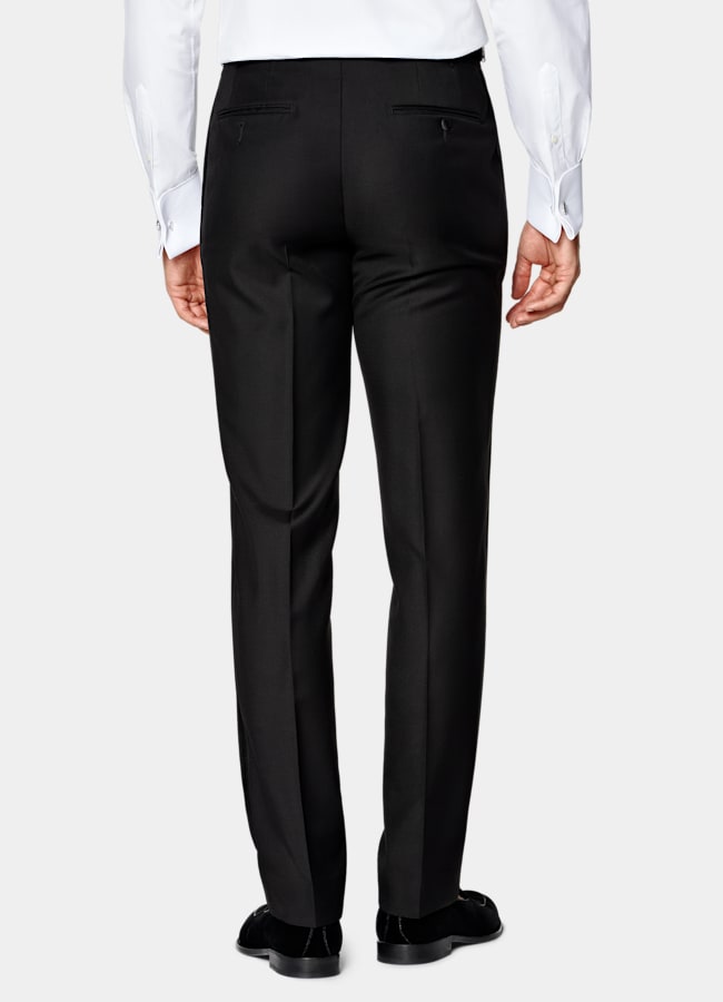 SUITSUPPLY All Season Pure S110's Wool by Vitale Barberis Canonico, Italy Black Tailored Fit Havana Tuxedo