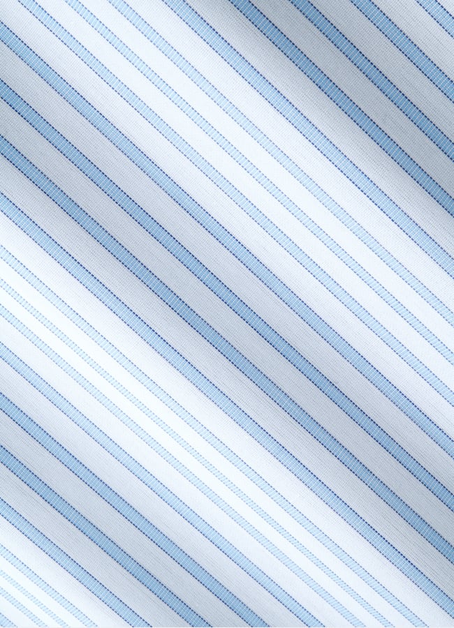 SUITSUPPLY Coton égyptien - Thomas Mason, Italie Chemise coupe ajustée en popeline bleue à rayures