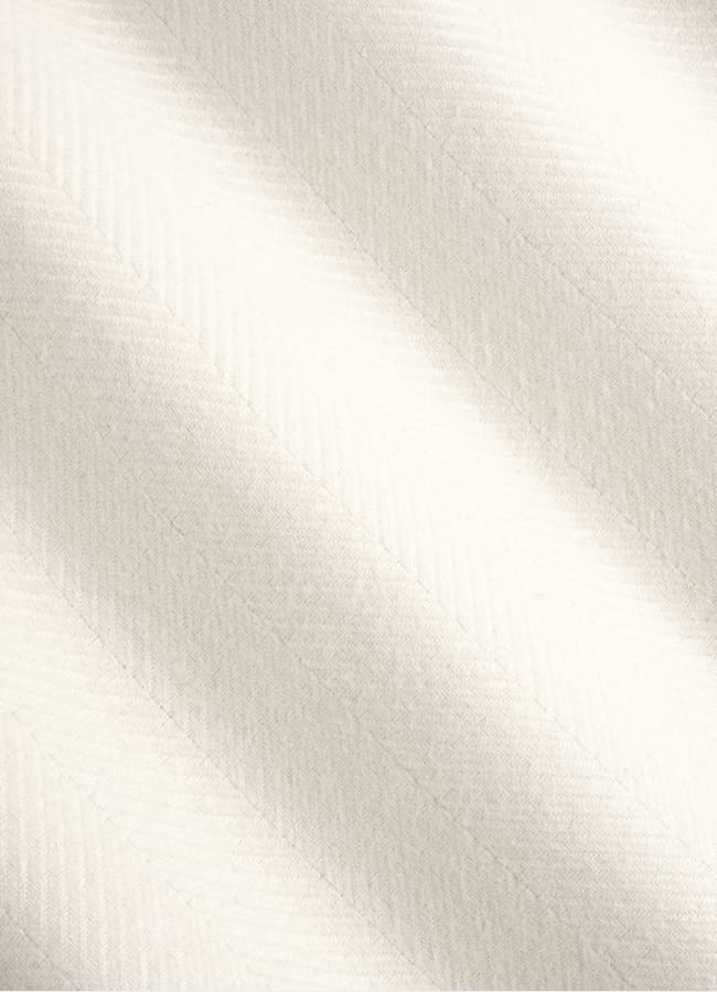 SUITSUPPLY Egyptian Cotton Flannel by Canclini, Italy Off-White Cotton Flannel Shirt