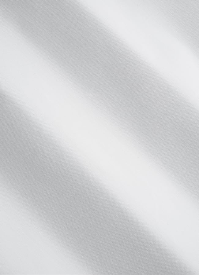 SUITSUPPLY Stretch Cotton Polyamide by Reggiani, Italy White Widespread Collar Shirt