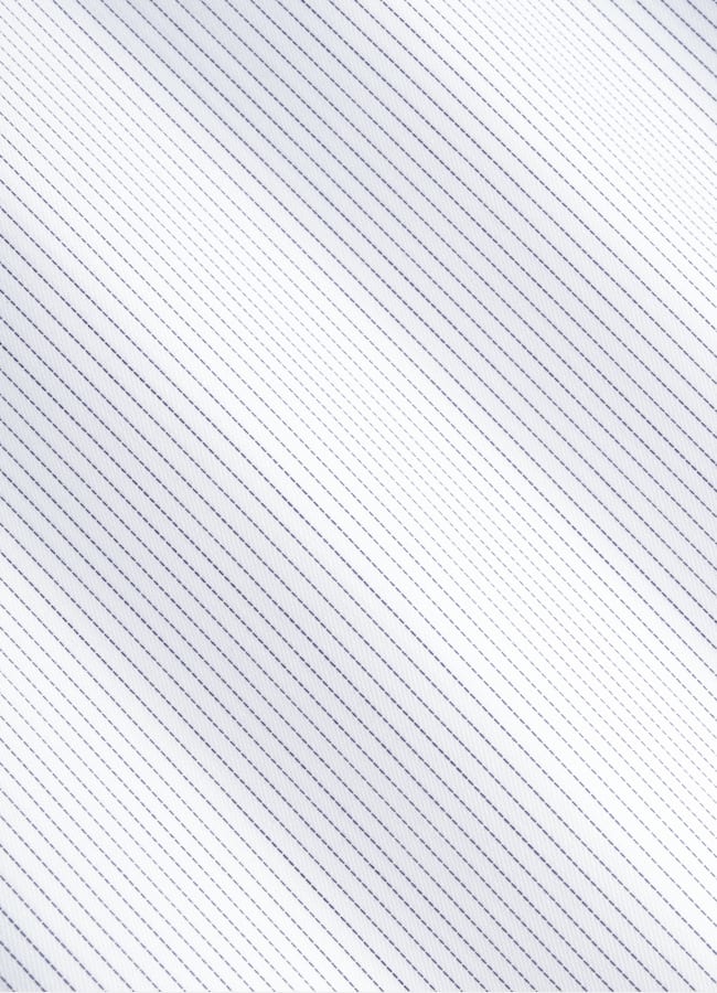 SUITSUPPLY Wrinkle-Free Pima Cotton by Weba, Switzerland White Striped Widespread Collar Shirt