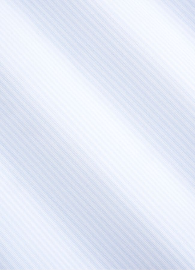 SUITSUPPLY Egyptian Cotton by Albini, Italy Light Blue Striped Widespread Collar Shirt