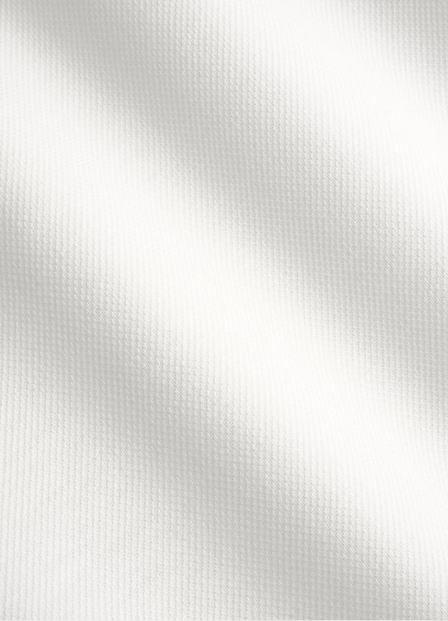 SUITSUPPLY Knitted Egyptian Cotton by Tessilmaglia, Italy Off-White Cotton Shirt