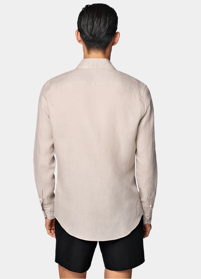 SUITSUPPLY Pur lin - Baird McNutt, Royaume-Uni Chemise en lin taupe