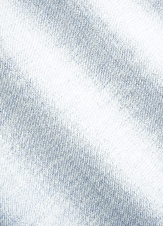 SUITSUPPLY Egyptian Cotton Flannel by Beste, Italy Light Blue Cotton Flannel Shirt