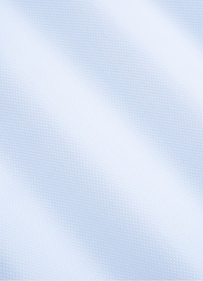 SUITSUPPLY Wrinkle-Free Pima Cotton by Weba, Switzerland Light Blue Widespread Collar Shirt