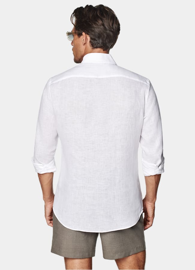 SUITSUPPLY Pur lin - Albini, Italie Chemise en lin blanc