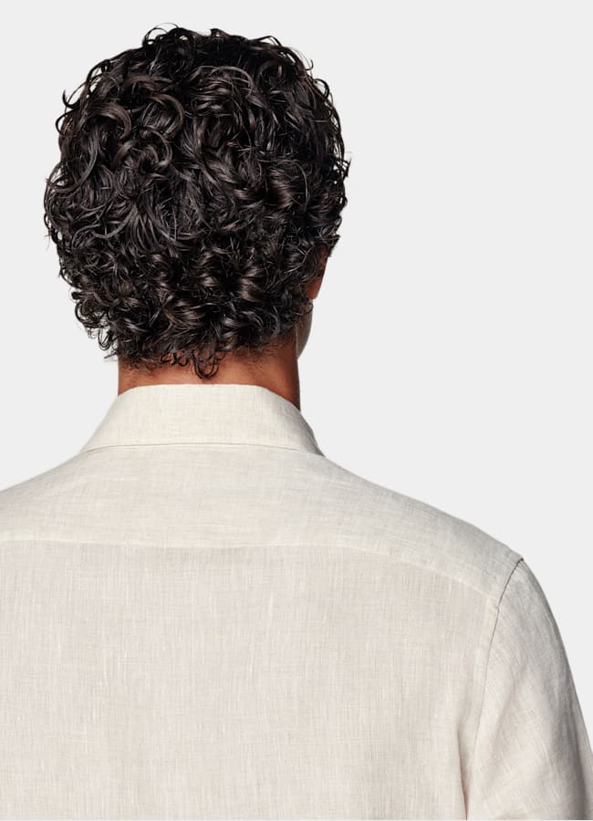 SUITSUPPLY Pure Linen by Albini, Italy Sand Linen Shirt