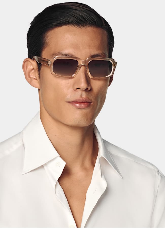 SUITSUPPLY Lyocell by Testa 1919 Srl, Italy Off-White Lyocell Shirt