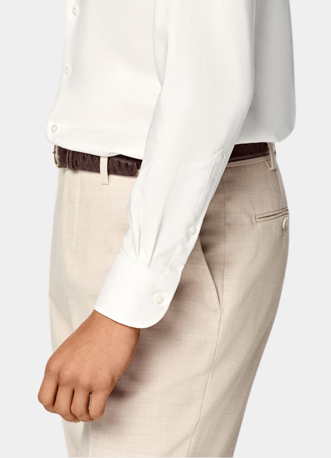 SUITSUPPLY Lyocell by Testa 1919 Srl, Italy Off-White Lyocell Shirt