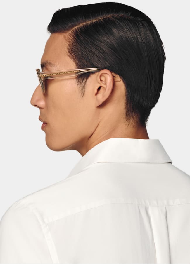 SUITSUPPLY Lyocell by Testa 1919 Srl, Italy Off-White Lyocell Shirt