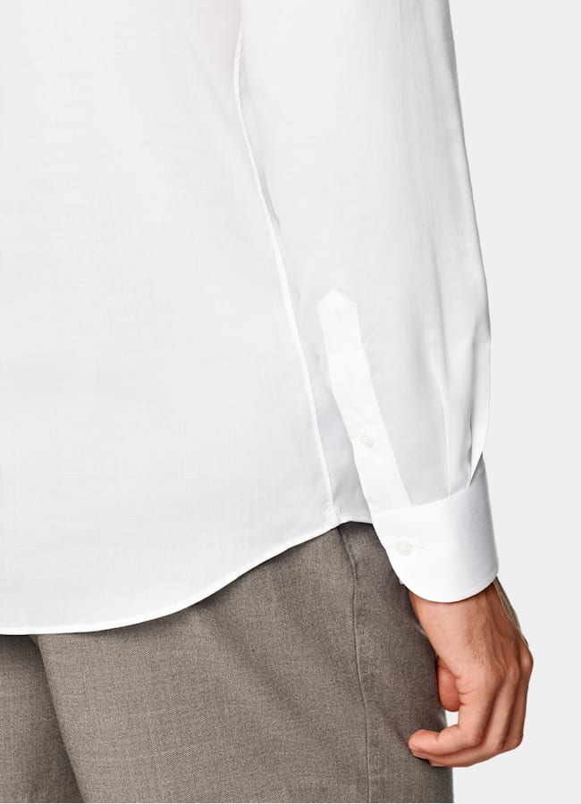 SUITSUPPLY Lyocell by Testa 1919 Srl, Italy White Lyocell Shirt