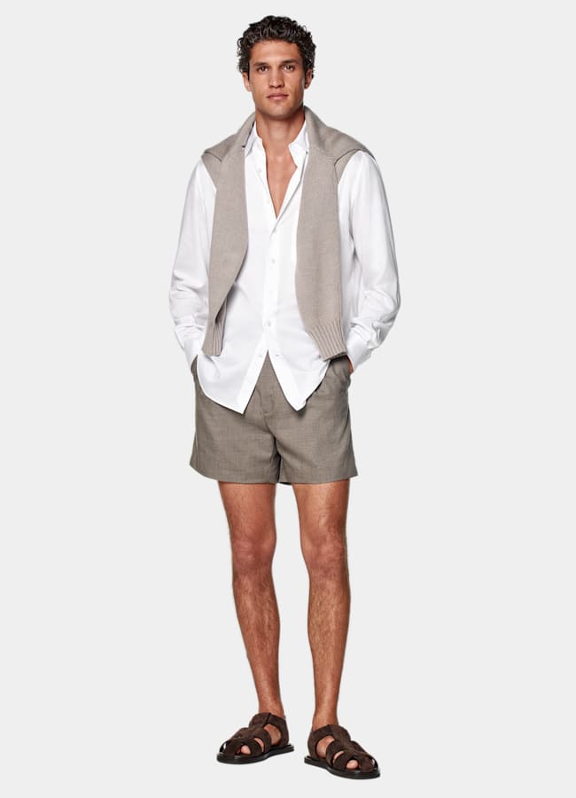 SUITSUPPLY Lyocell by Testa 1919 Srl, Italy White Lyocell Shirt