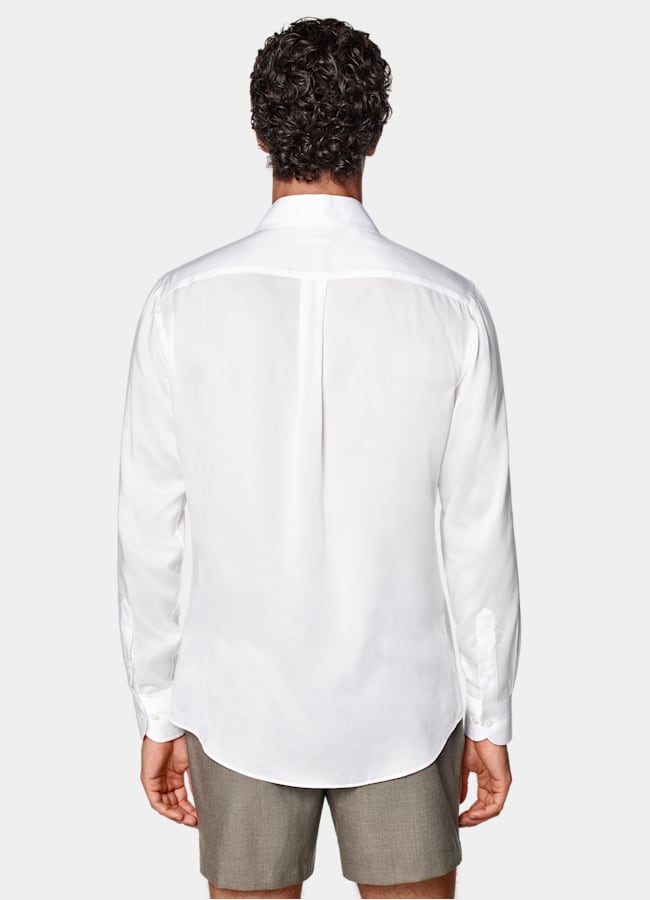 SUITSUPPLY Lyocell by Testa 1919 Srl, Italy White Lyocell Shirt