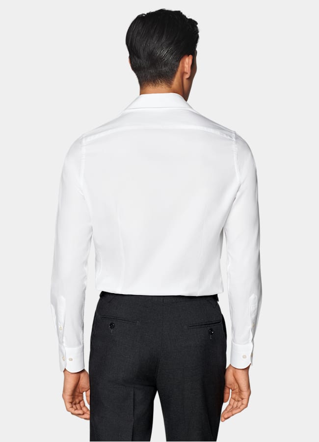SUITSUPPLY Egyptian Cotton by Albini, Italy White Cutaway Collar Shirt