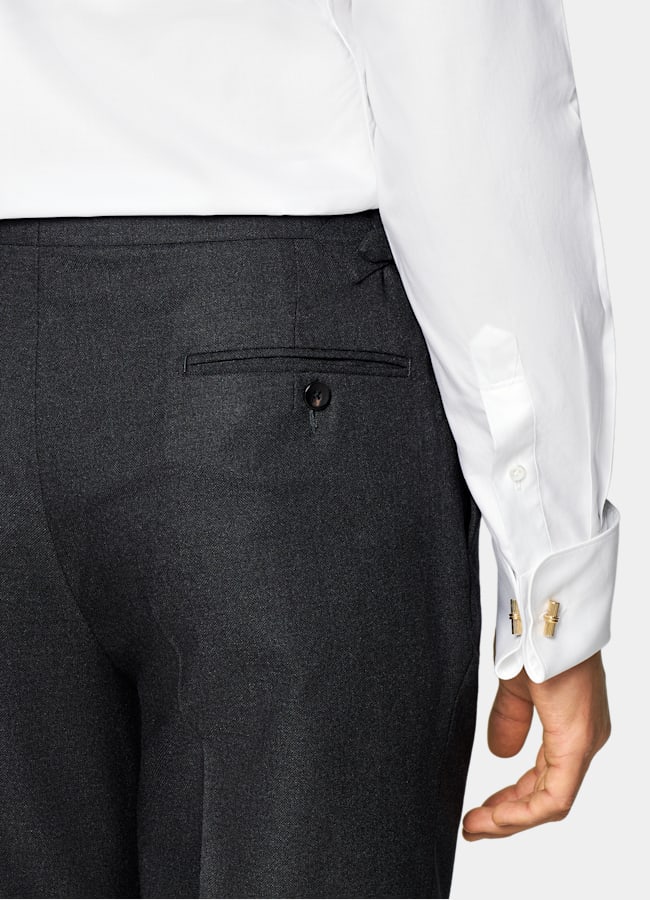 SUITSUPPLY Cotone egiziano - Albini, Italia Camicia bianca vestibilità slim doppio polsino