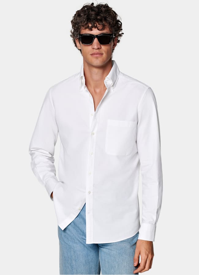 SUITSUPPLY Coton égyptien - Testa 1919 Srl, Italie Chemise en coton blanc