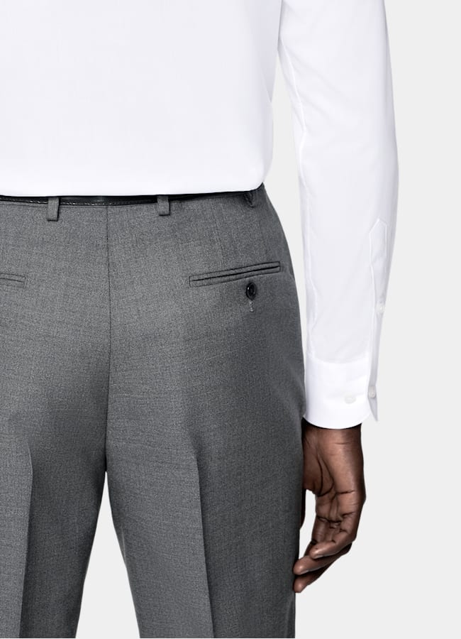 SUITSUPPLY Wrinkle-Free Pima Cotton by Weba, Switzerland White Widespread Collar Shirt