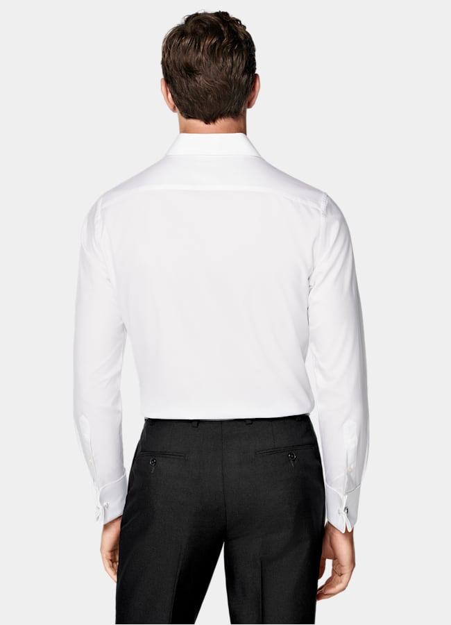 SUITSUPPLY Egyptian Cotton by Albini, Italy White Cutaway Collar Shirt