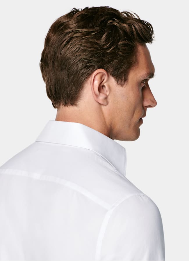 SUITSUPPLY Egyptian Cotton by Albini, Italy White Classic Collar Shirt