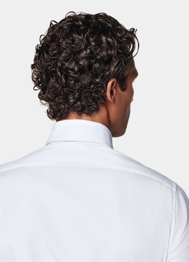 SUITSUPPLY Algodón egipcio de Testa 1919 Srl, Italia Camisa de esmoquin blanca piqué corte Tailored