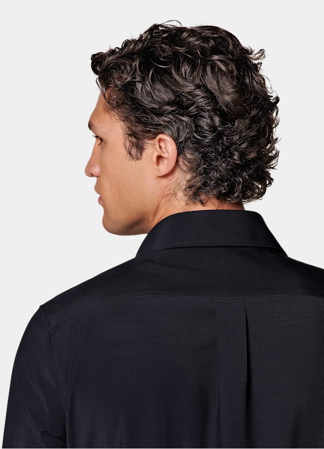 SUITSUPPLY Pure Wool by Reda, Italy Navy Wool Shirt