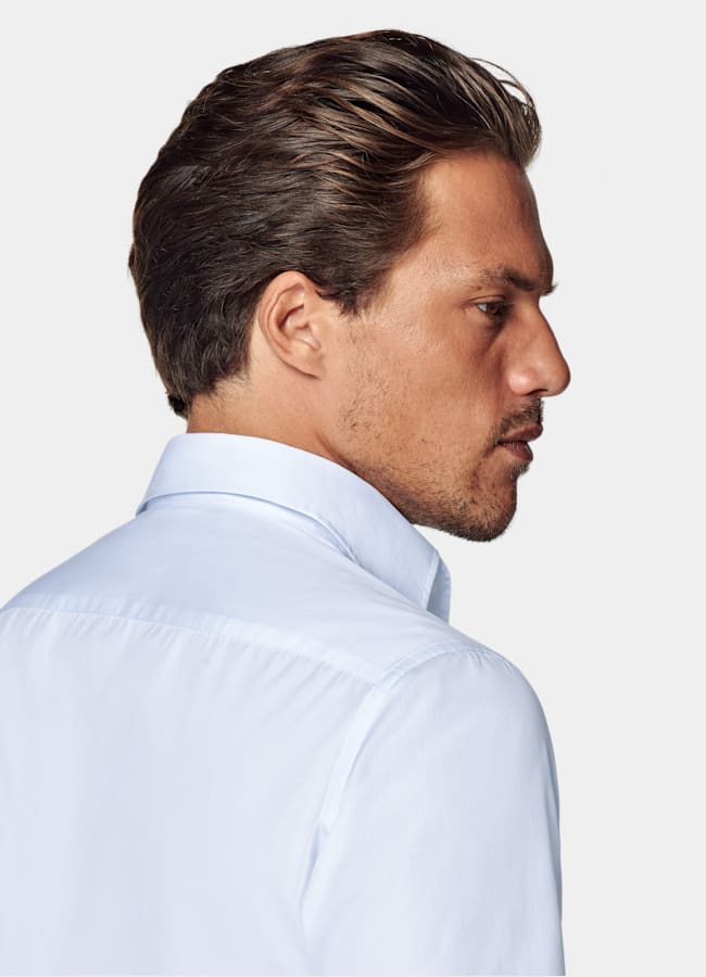 SUITSUPPLY Egyptian Cotton by Testa 1919 Srl, Italy Light Blue Classic Collar Shirt