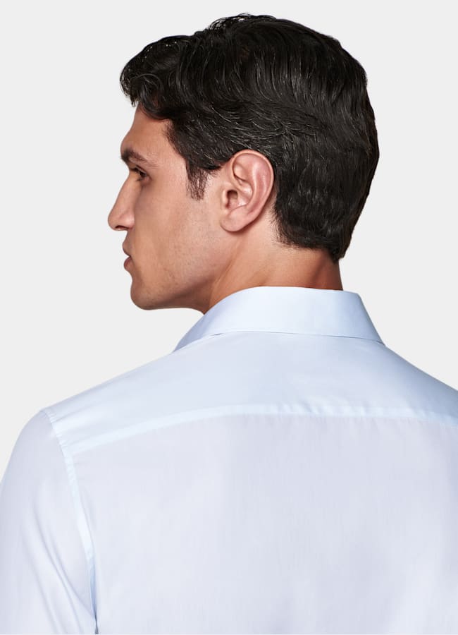 SUITSUPPLY Ägyptische Baumwolle von Testa 1919 Srl, Italien Leinenhemd hellblau mit klassischem Kragen