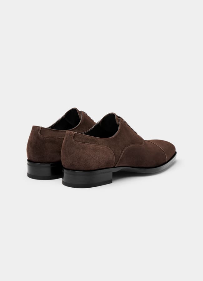 SUITSUPPLY Italian Calf Suede Brown Oxford