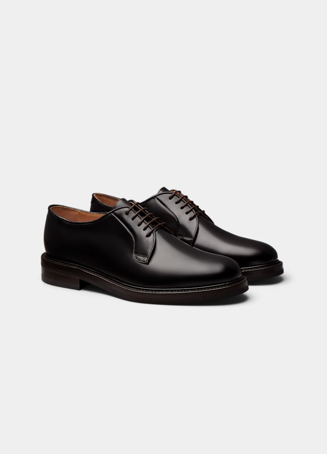 SUITSUPPLY Italian Calf Leather Brown Derby