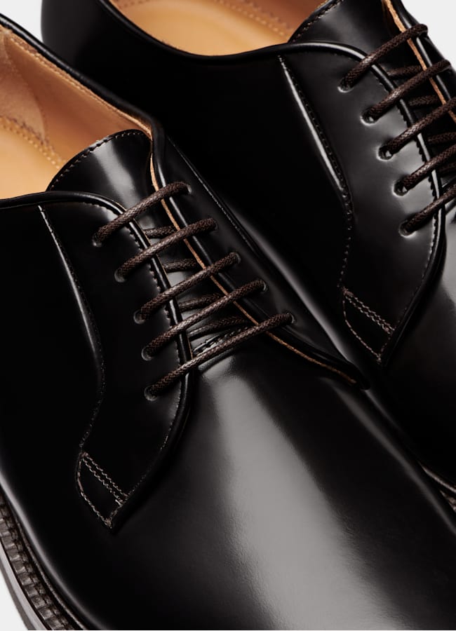 SUITSUPPLY Italian Calf Leather Brown Derby