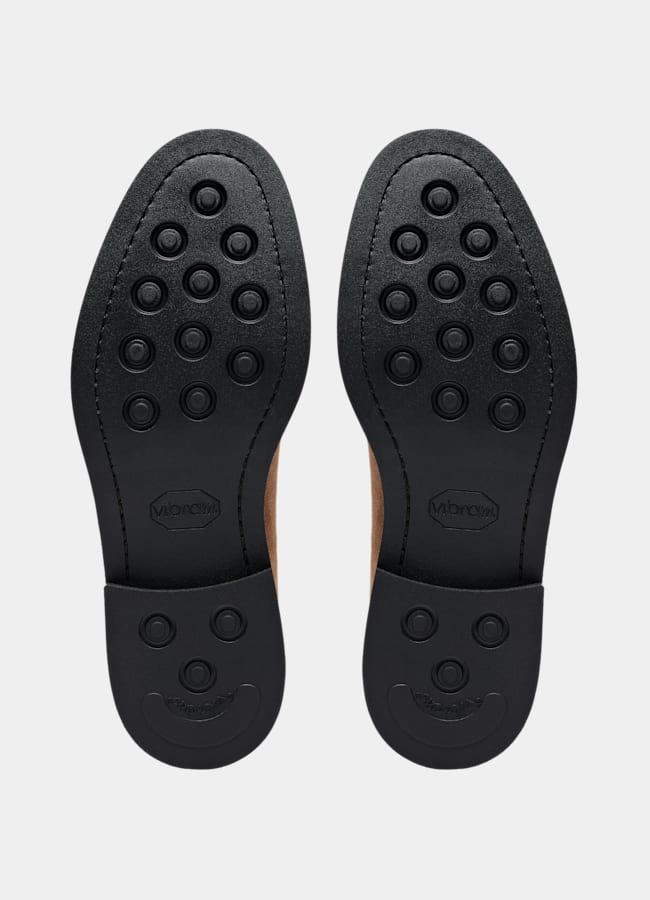 SUITSUPPLY Italienisches Kalbvelours Derby hellbraun