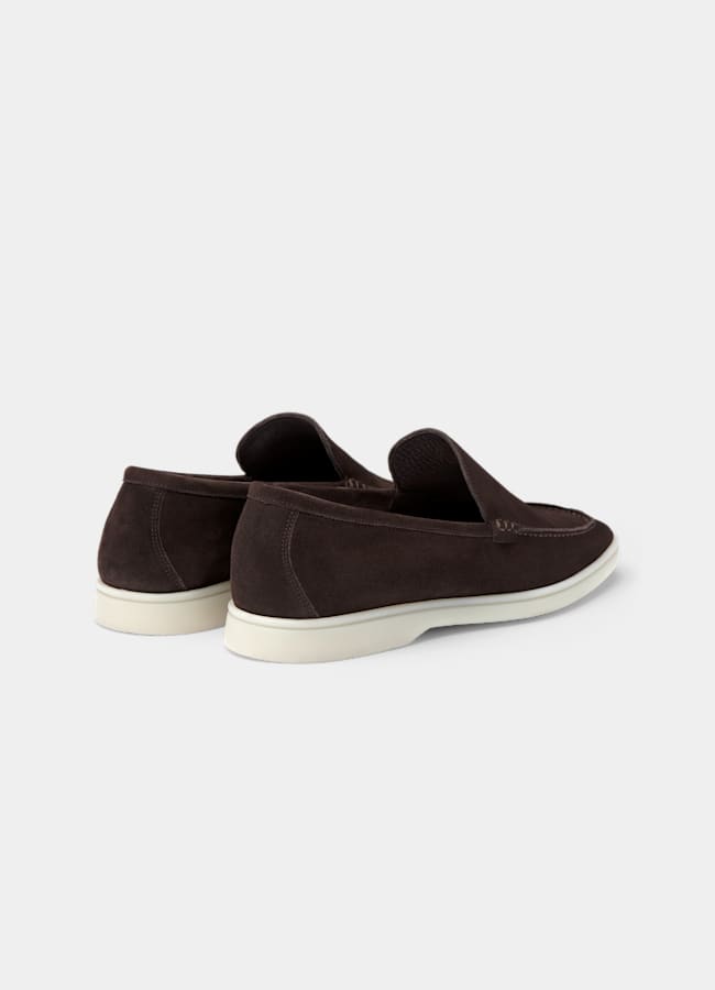 SUITSUPPLY Italian Calf Suede Dark Brown Slip-On