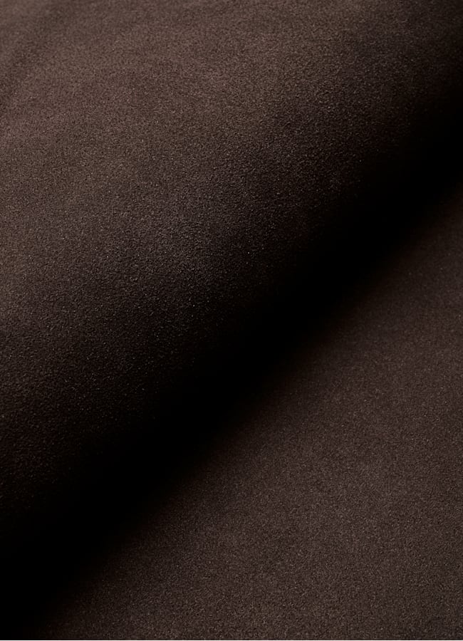 SUITSUPPLY Włoski zamsz cielęcy Mokasyny penny loafers ciemnobrązowe