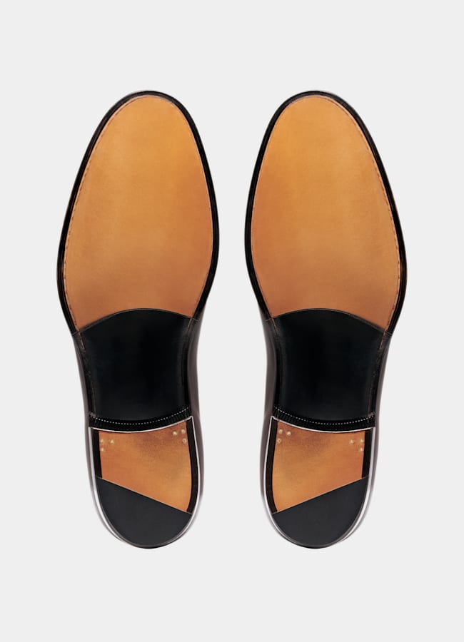 SUITSUPPLY Italian Calf Leather Brown Penny Loafer