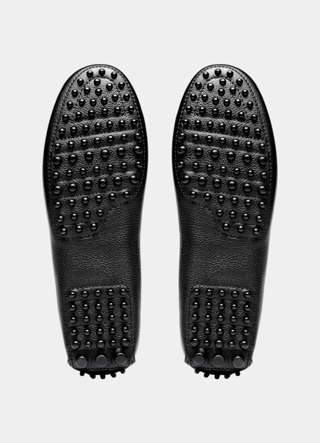 SUITSUPPLY Italian Calf Leather Black Driving Moccasins