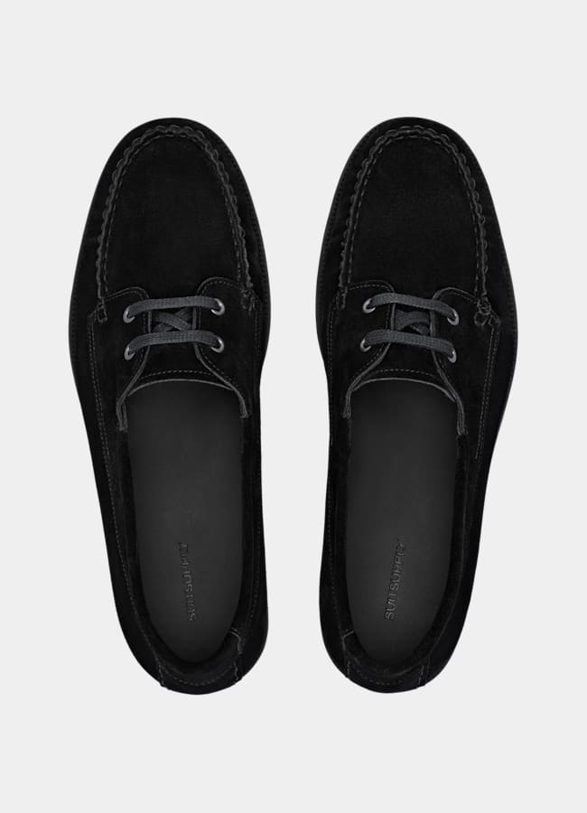 SUITSUPPLY Italiensk kalvmocka Svart seglarsko