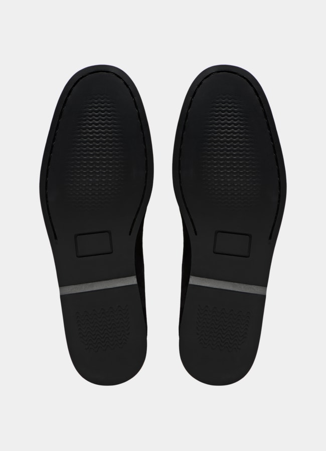 SUITSUPPLY Italiensk kalvmocka Svart seglarsko