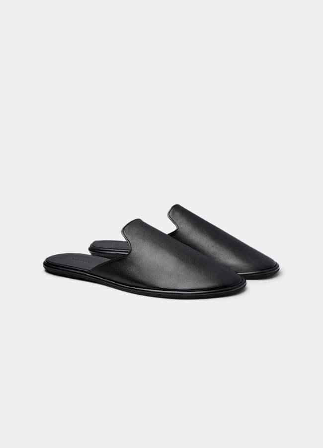 SUITSUPPLY Cuir de veau italien Mules noires