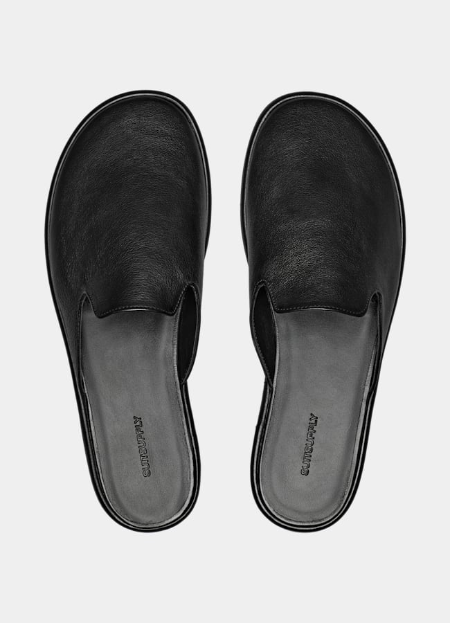 SUITSUPPLY Cuir de veau italien Mules noires