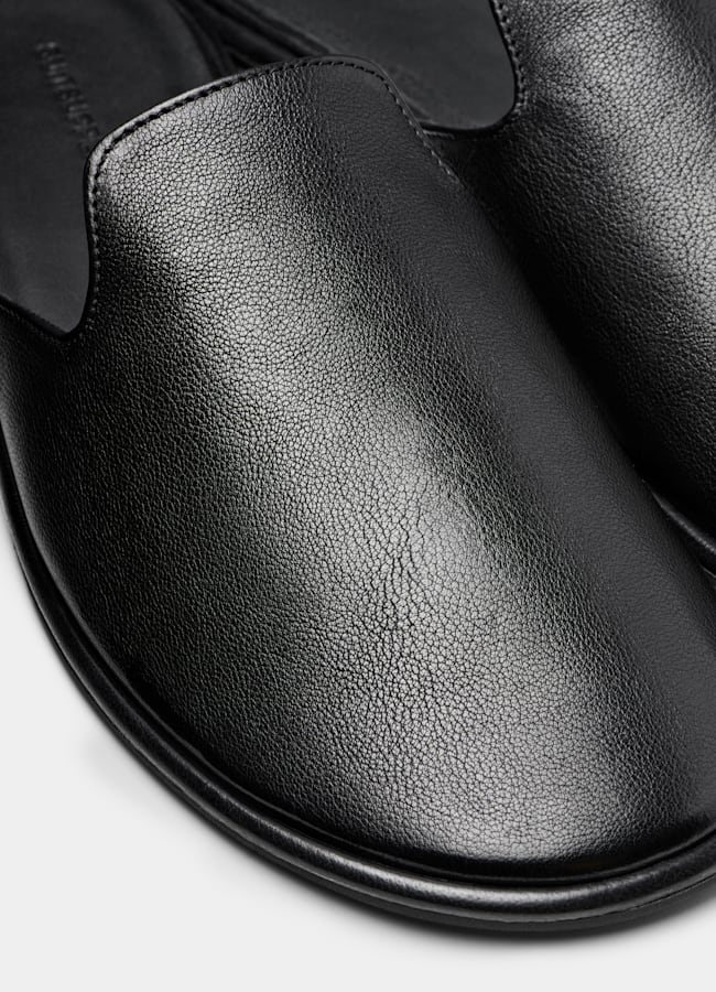 SUITSUPPLY Cuir de veau italien Mules noires