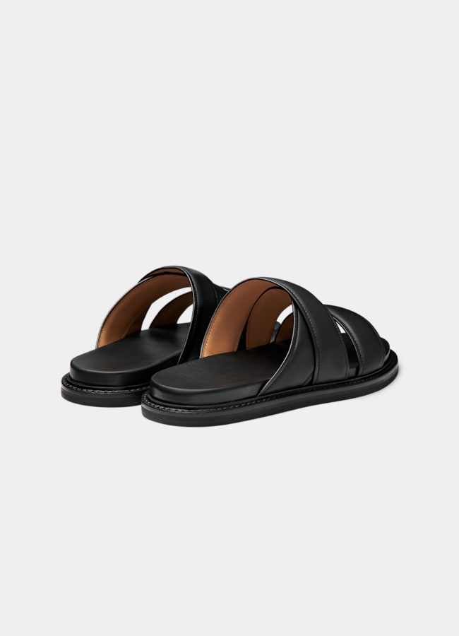 SUITSUPPLY Italian Calf Leather Black Slipper